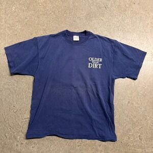 Highwind Productions Older Than Dirt Navy Blue Graphic T-Shirt Mens XL Vintage